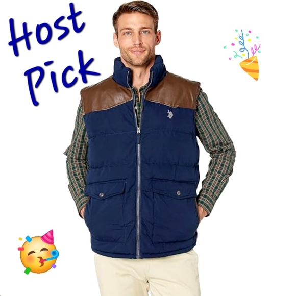 U.S. Polo Assn. Other - U.S. Polo Assn. Mens Puffer Vest Size S Womens M/L Unisex Puffer Vest Navy